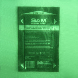 SAM Chest Seal without Valve - 2 Dressings