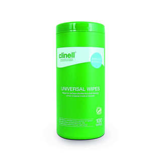 Clinell Universal Disinfectant Wipes - Tub of 100